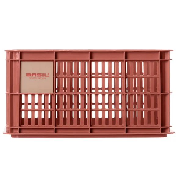 Gerecyclede fietskrat Basil Crate S 17.5 liter 29 x 39 x 20 cm - terra red