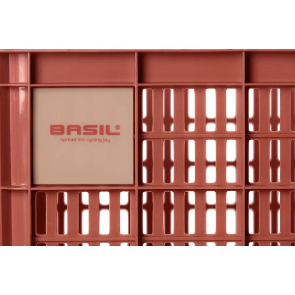 Gerecyclede fietskrat Basil Crate S 17.5 liter 29 x 39 x 20 cm - terra red
