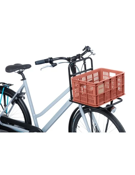 Gerecyclede fietskrat Basil Crate S 17.5 liter 29 x 39 x 20 cm - terra red