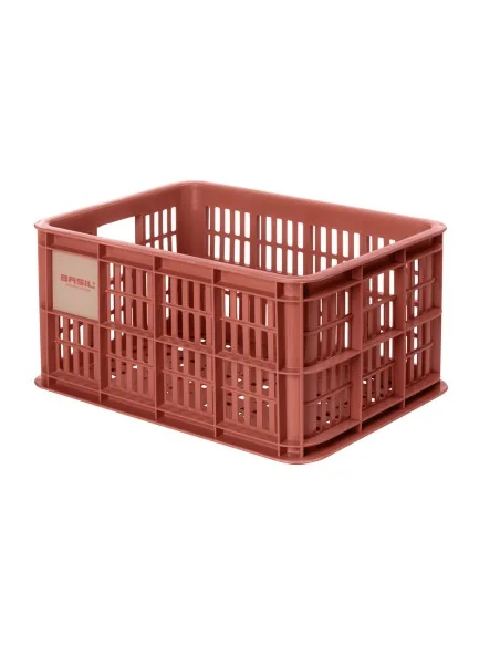 Gerecyclede fietskrat Basil Crate S 17.5 liter 29 x 39 x 20 cm - terra red