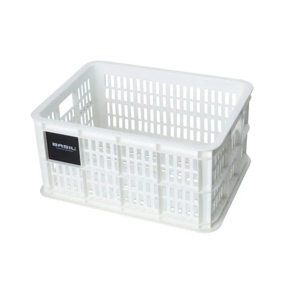 Gerecyclede fietskrat Basil Crate S 17.5 liter 29 x 39 x 20 cm - bright white