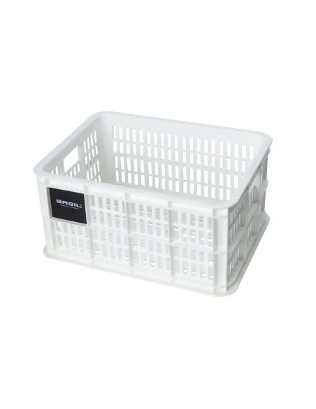 Gerecyclede fietskrat Basil Crate S 17.5 liter 29 x 39 x 20 cm - bright white
