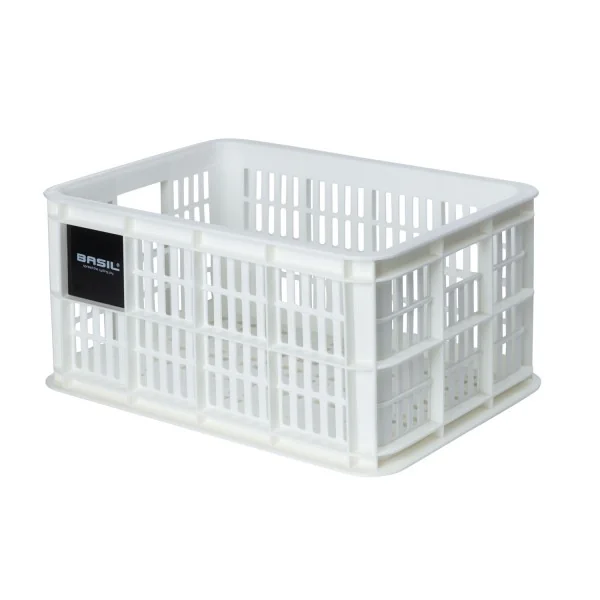 Gerecyclede fietskrat Basil Crate S 17.5 liter 29 x 39 x 20 cm - bright white