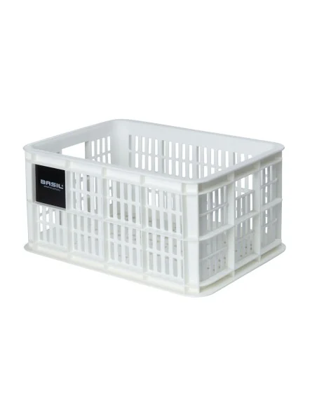 Gerecyclede fietskrat Basil Crate S 17.5 liter 29 x 39 x 20 cm - bright white
