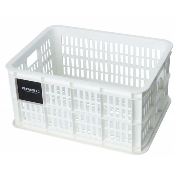 Gerecyclede fietskrat Basil Crate S 17.5 liter 29 x 39 x 20 cm - bright white