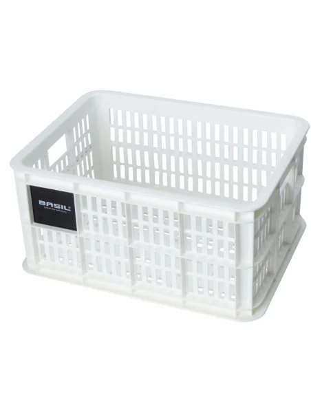Gerecyclede fietskrat Basil Crate S 17.5 liter 29 x 39 x 20 cm - bright white