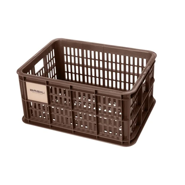 Gerecyclede fietskrat Basil Crate S 17.5 liter 29 x 39 x 20 cm - brown