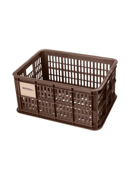 Gerecyclede fietskrat Basil Crate S 17.5 liter 29 x 39 x 20 cm - brown