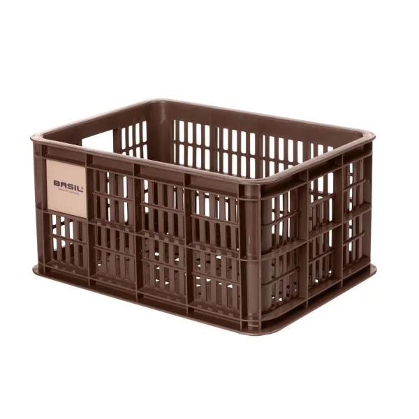 Gerecyclede fietskrat Basil Crate S 17.5 liter 29 x 39 x 20 cm - brown