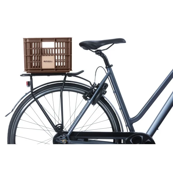 Gerecyclede fietskrat Basil Crate S 17.5 liter 29 x 39 x 20 cm - brown
