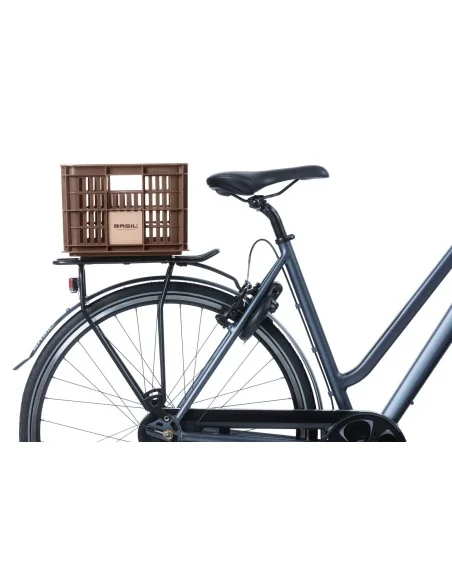 Gerecyclede fietskrat Basil Crate S 17.5 liter 29 x 39 x 20 cm - brown