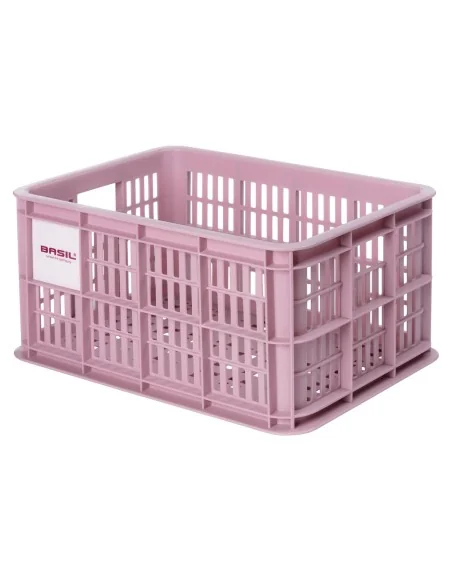 Gerecyclede fietskrat Basil Crate S 17.5 liter 29 x 39 x 20 cm - blossom