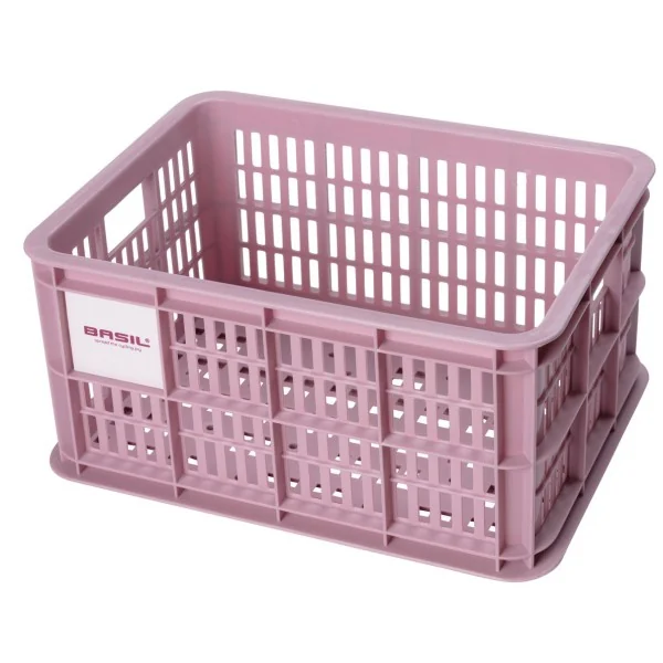 Gerecyclede fietskrat Basil Crate S 17.5 liter 29 x 39 x 20 cm - blossom