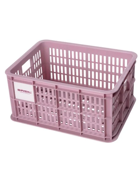 Gerecyclede fietskrat Basil Crate S 17.5 liter 29 x 39 x 20 cm - blossom