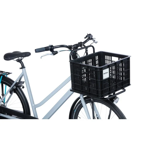 Gerecyclede fietskrat Basil Crate M 29.5 liter 35 x 45 x 25 cm - black