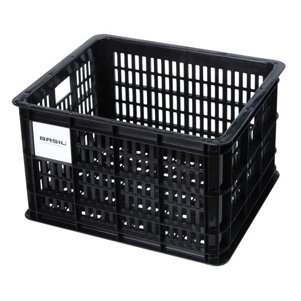 Gerecyclede fietskrat Basil Crate M 29.5 liter 35 x 45 x 25 cm - black
