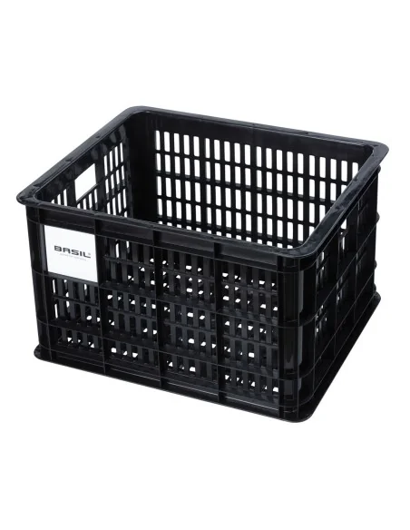 Gerecyclede fietskrat Basil Crate M 29.5 liter 35 x 45 x 25 cm - black