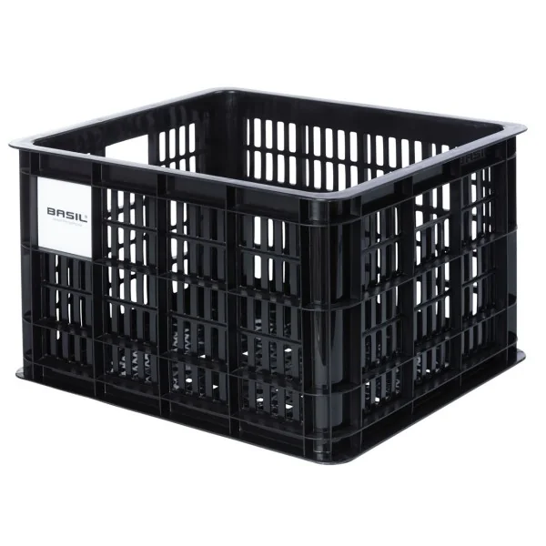 Gerecyclede fietskrat Basil Crate M 29.5 liter 35 x 45 x 25 cm - black
