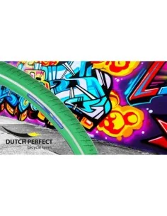 Buitenband Dutch Perfect 28 x 2.00"/ 50-622 no puncure - groen met reflectie