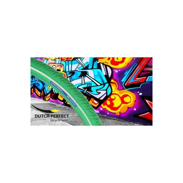 Buitenband Dutch Perfect 28 x 2.00"/ 50-622 no puncure - groen met reflectie