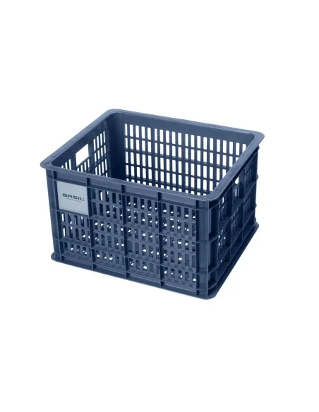 Gerecyclede fietskrat Basil Crate M 29.5 liter 35 x 45 x 25 cm - bluestone
