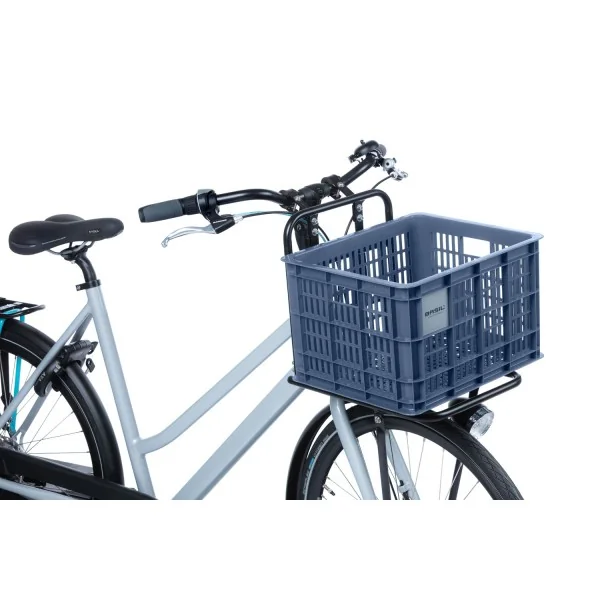 Gerecyclede fietskrat Basil Crate M 29.5 liter 35 x 45 x 25 cm - bluestone