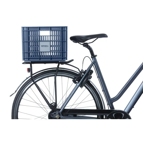 Gerecyclede fietskrat Basil Crate M 29.5 liter 35 x 45 x 25 cm - bluestone