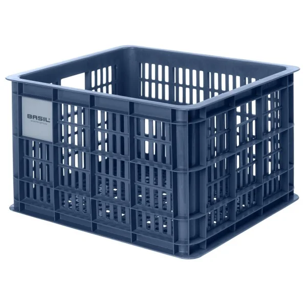 Gerecyclede fietskrat Basil Crate M 29.5 liter 35 x 45 x 25 cm - bluestone