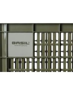Gerecyclede fietskrat Basil Crate M 29.5 liter 35 x 45 x 25 cm - moss green