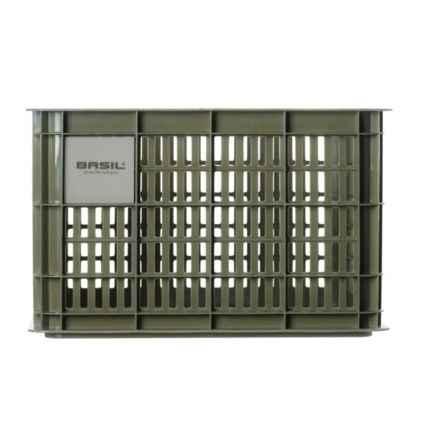 Gerecyclede fietskrat Basil Crate M 29.5 liter 35 x 45 x 25 cm - moss green