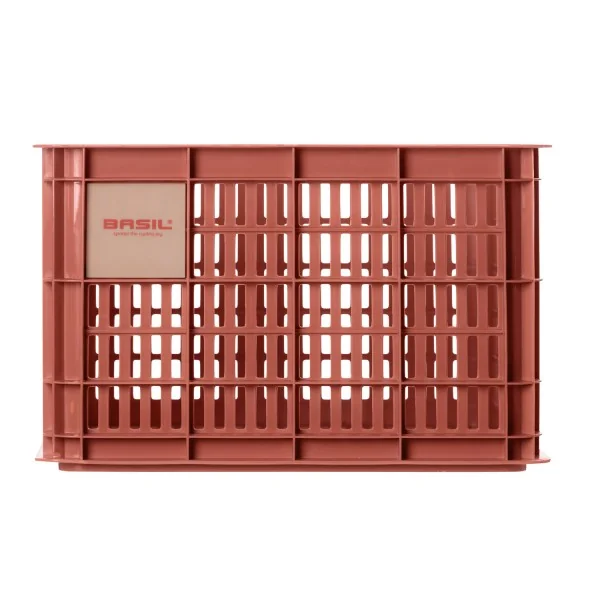 Gerecyclede fietskrat Basil Crate M 29.5 liter 35 x 45 x 25 cm - terra red