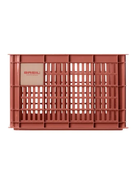 Gerecyclede fietskrat Basil Crate M 29.5 liter 35 x 45 x 25 cm - terra red