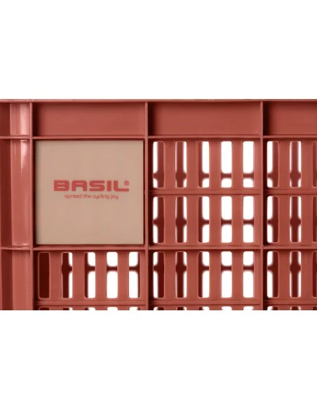 Gerecyclede fietskrat Basil Crate M 29.5 liter 35 x 45 x 25 cm - terra red