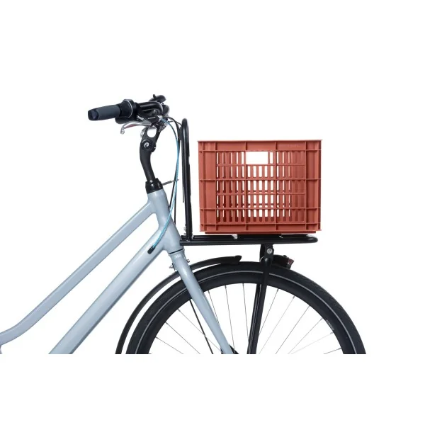 Gerecyclede fietskrat Basil Crate M 29.5 liter 35 x 45 x 25 cm - terra red