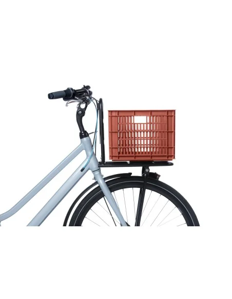 Gerecyclede fietskrat Basil Crate M 29.5 liter 35 x 45 x 25 cm - terra red