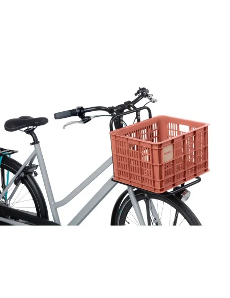 Gerecyclede fietskrat Basil Crate M 29.5 liter 35 x 45 x 25 cm - terra red