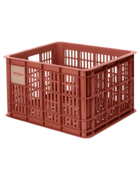 Gerecyclede fietskrat Basil Crate M 29.5 liter 35 x 45 x 25 cm - terra red