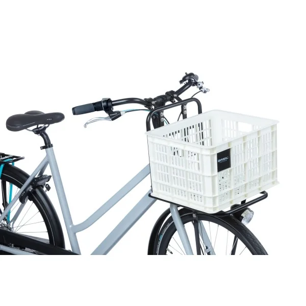 Gerecyclede fietskrat Basil Crate M 29.5 liter 35 x 45 x 25 cm - bright white
