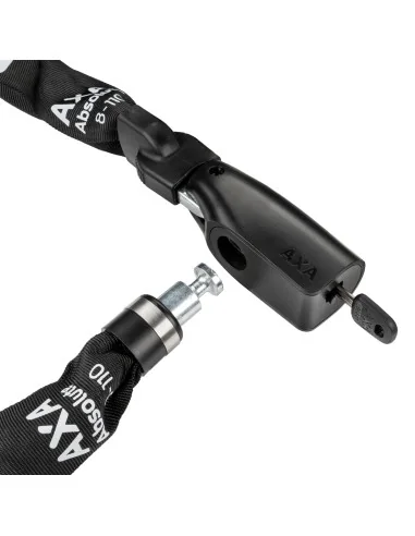 Kettingslot Axa Absolute 8-90 met polyester hoes - zwart
