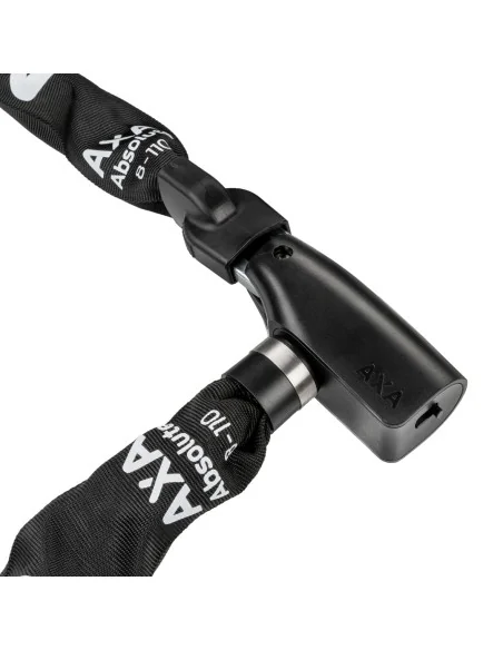 Kettingslot Axa Absolute 8-90 met polyester hoes - zwart