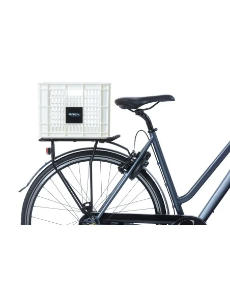 Gerecyclede fietskrat Basil Crate M 29.5 liter 35 x 45 x 25 cm - bright white