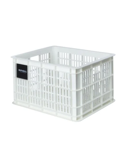 Gerecyclede fietskrat Basil Crate M 29.5 liter 35 x 45 x 25 cm - bright white