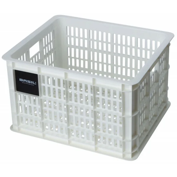 Gerecyclede fietskrat Basil Crate M 29.5 liter 35 x 45 x 25 cm - bright white
