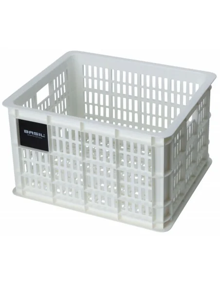 Gerecyclede fietskrat Basil Crate M 29.5 liter 35 x 45 x 25 cm - bright white