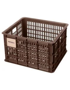 Gerecyclede fietskrat Basil Crate M 29.5 liter 35 x 45 x 25 cm - brown