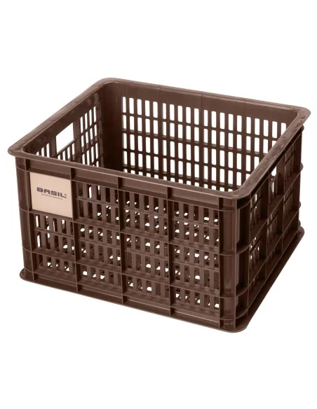 Gerecyclede fietskrat Basil Crate M 29.5 liter 35 x 45 x 25 cm - brown