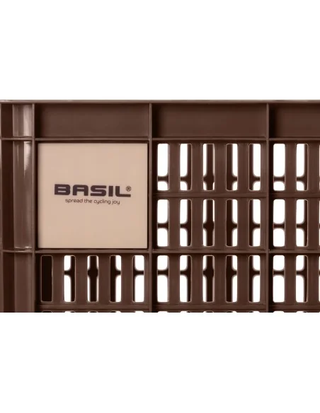 Gerecyclede fietskrat Basil Crate M 29.5 liter 35 x 45 x 25 cm - brown