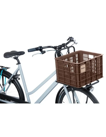 Gerecyclede fietskrat Basil Crate M 29.5 liter 35 x 45 x 25 cm - brown