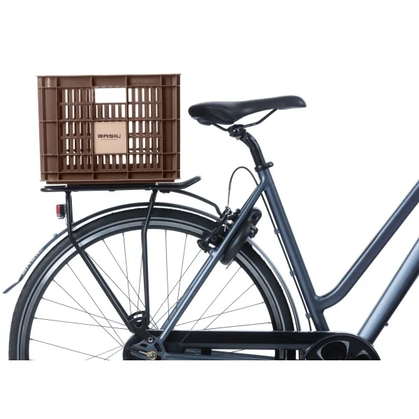 Gerecyclede fietskrat Basil Crate M 29.5 liter 35 x 45 x 25 cm - brown