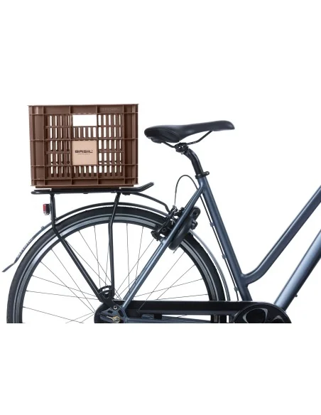 Gerecyclede fietskrat Basil Crate M 29.5 liter 35 x 45 x 25 cm - brown